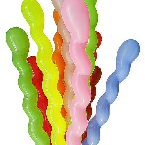 Asonlye Spiral Balloon Mixed Color 100 pcs, 40 Inches Latex Twisted Long Balloon for Boys Girls Birthday Party Decoration - Image 3
