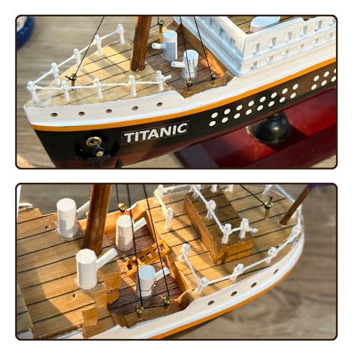 NAUTIMALL RMS Titanic Model Wooden Cruise Ship Model 14" Fully Assembled Display Nautical Home Decoration Sailboat Decor Maritime Gift Decor for Home - Image 3