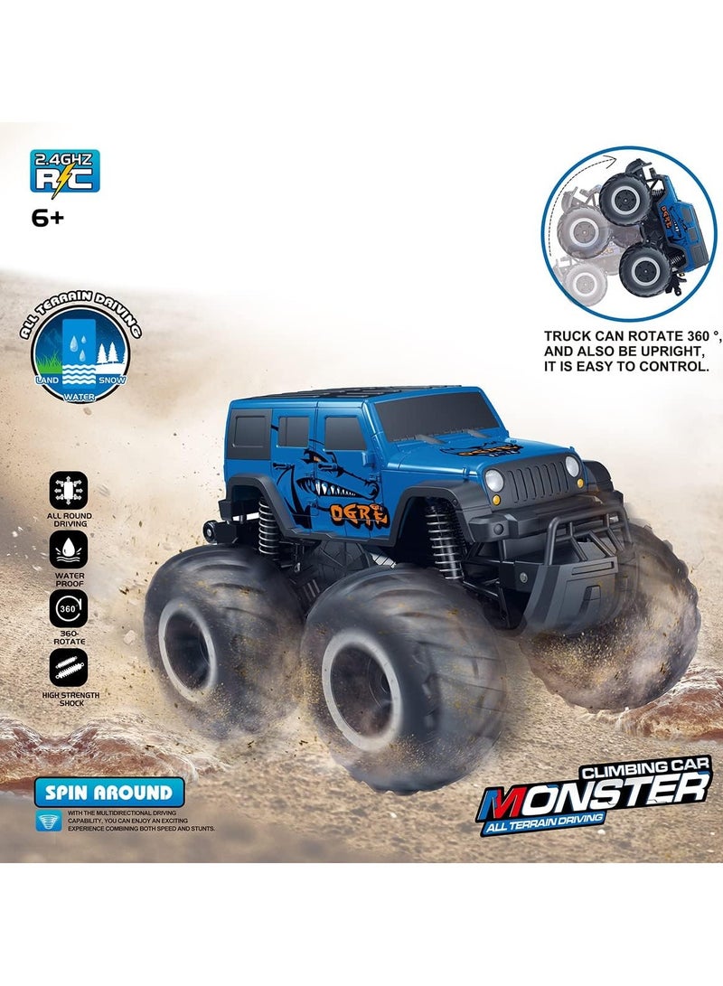 Taizz Ventures 1:16 Waterproof 4WD Monster Truck RC Car SUV – Off-Road Remote Control Toy Gifts for Kids 6-12, Blue - Image 5