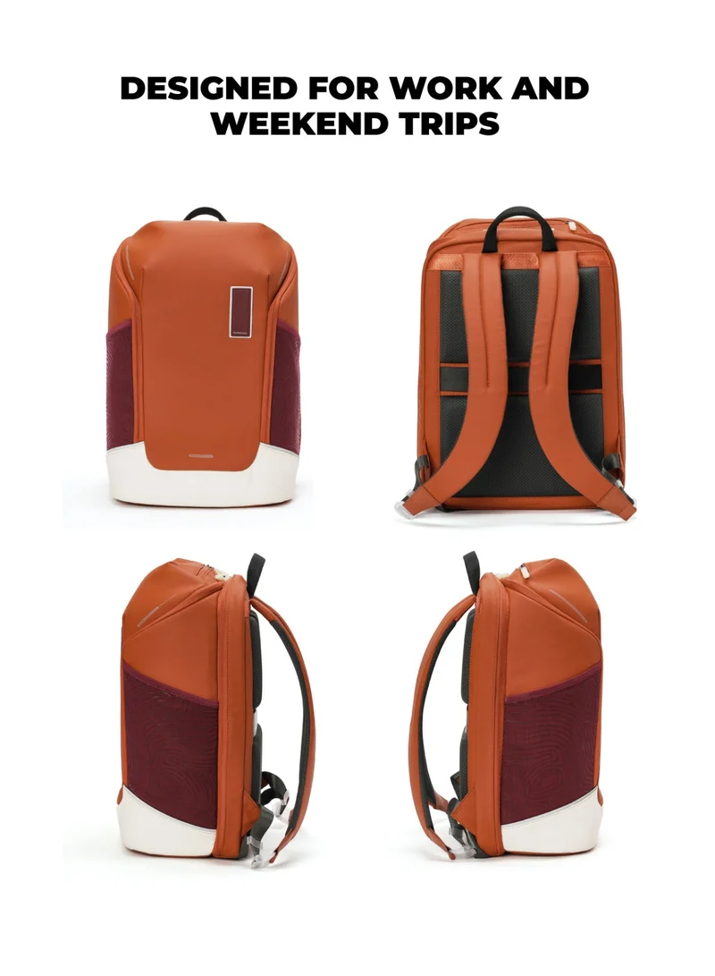 موكوبارا للتجارة ذ.م.م The Offshore Backpack - 28L Capacity, Reverse Coated Nylon Material | Lava Lamp, Orange