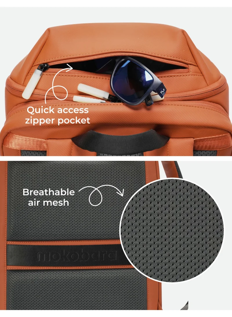 موكوبارا للتجارة ذ.م.م The Offshore Backpack - 28L Capacity, Reverse Coated Nylon Material | Lava Lamp, Orange