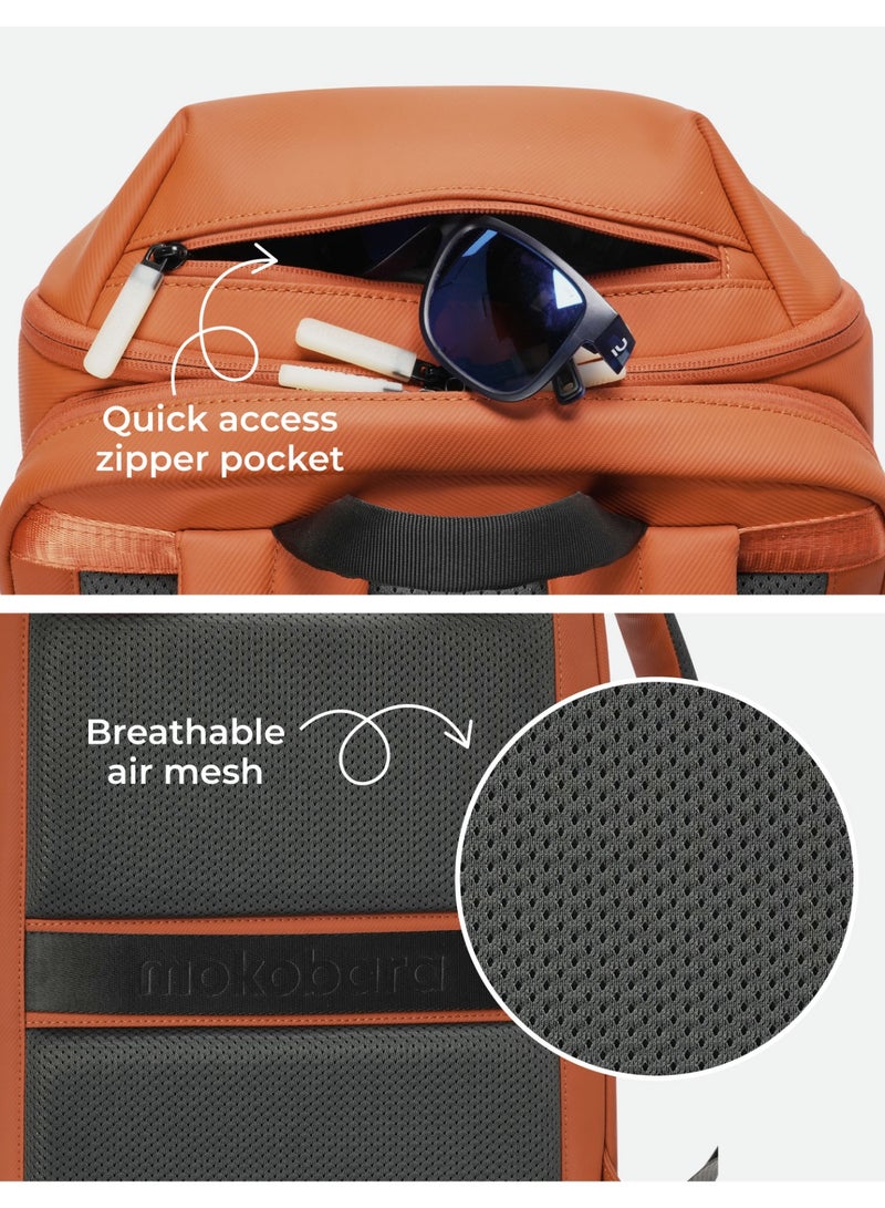 Mokobara The Offshore Backpack - 28L Capacity, Reverse Coated Nylon Material | Lava Lamp, Orange - Image 4