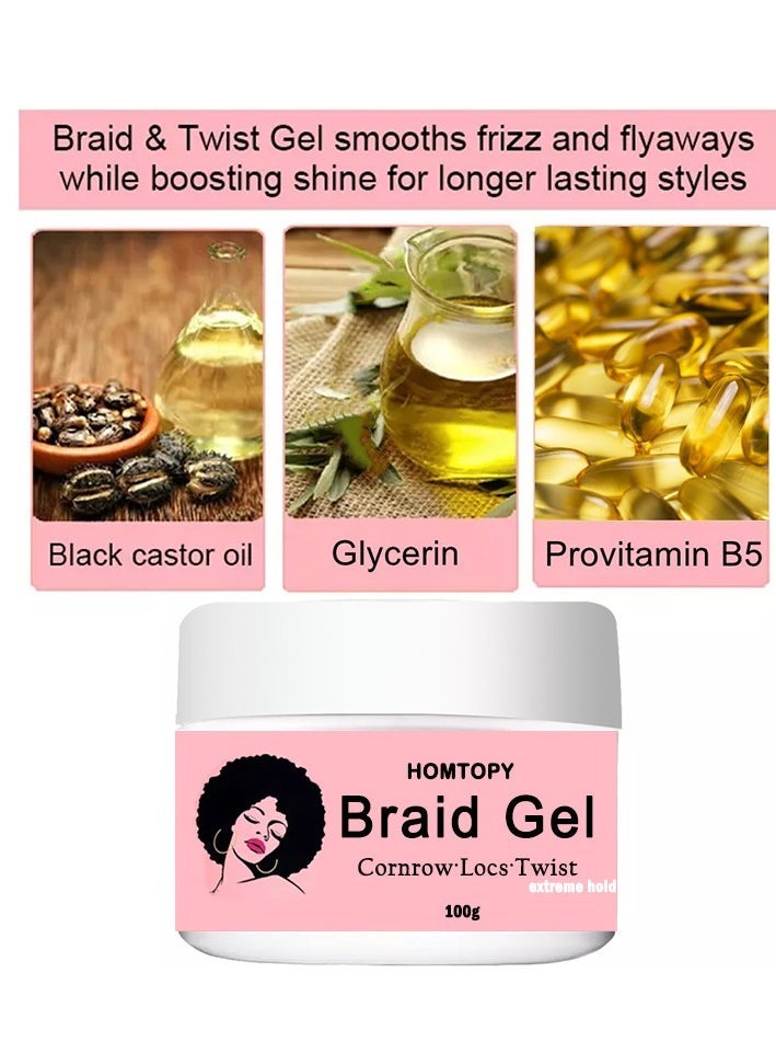 HOMTOPY Frizz Control Sculpting Gel  Defining Cream - For All Curly Hair Types 100g  - Image 3