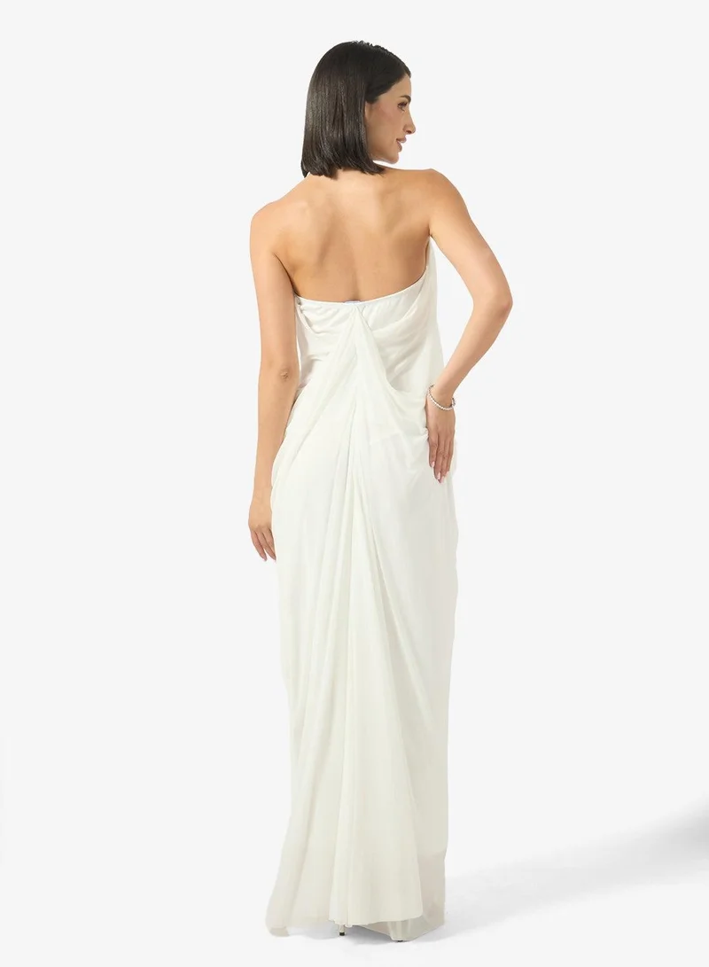 Ginger Halter Neck Draped Sundress
