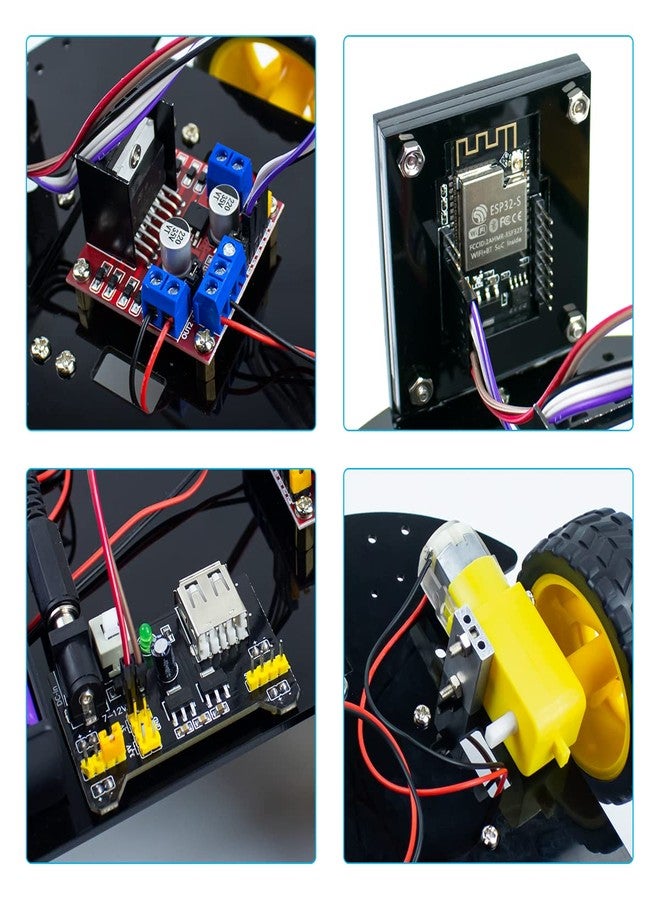 LAFVIN 2WD Smart Robot Car Kit ESP32 Camera Starter Kit with Tutorial Compatible with Arduino IDE - Image 5