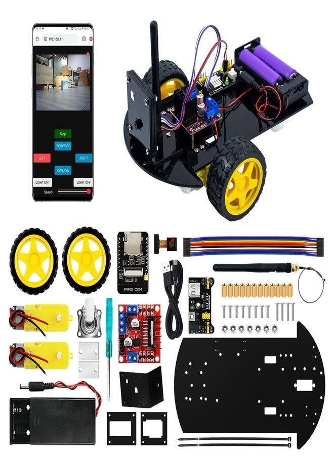 LAFVIN 2WD Smart Robot Car Kit ESP32 Camera Starter Kit with Tutorial Compatible with Arduino IDE - Image 1