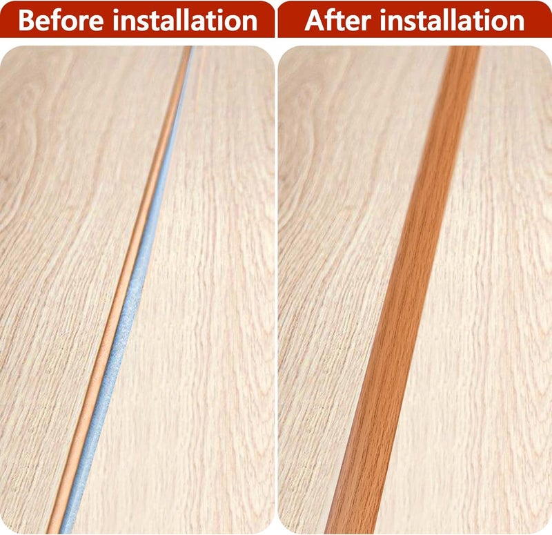 ToLanbbt 10Ft Floor Transition Strip Self Adhesive Carpet to Tile Floor Edging Trim PVC Threshold Strips, Peel and Stick Joining Trim Suitable for Threshold Height Less Than 5mm (Light Brown Coffee) - Image 4