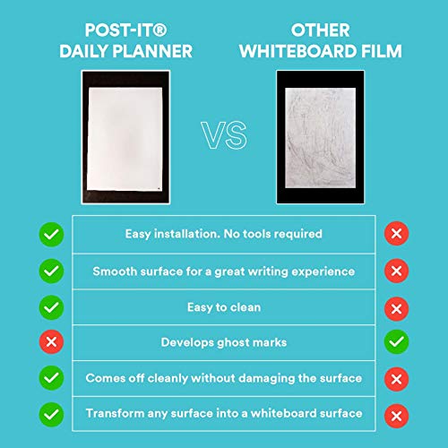 Post It 3M Post-it Dry Erase Writing Surface | Super Sticky, removes Without Residue | White, 7 x 11 | Pack of 2 | for Students and Work from Home. - Image 4