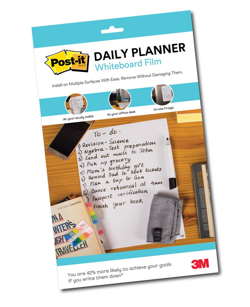 Post It 3M Post-it Dry Erase Writing Surface | Super Sticky, removes Without Residue | White, 7 x 11 | Pack of 2 | for Students and Work from Home. - Image 1