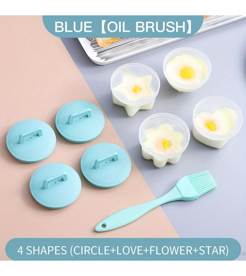 Cartoon Egg Mold Set For Creative Breakfast Kitchen Tool Blue Pattern - Image 4