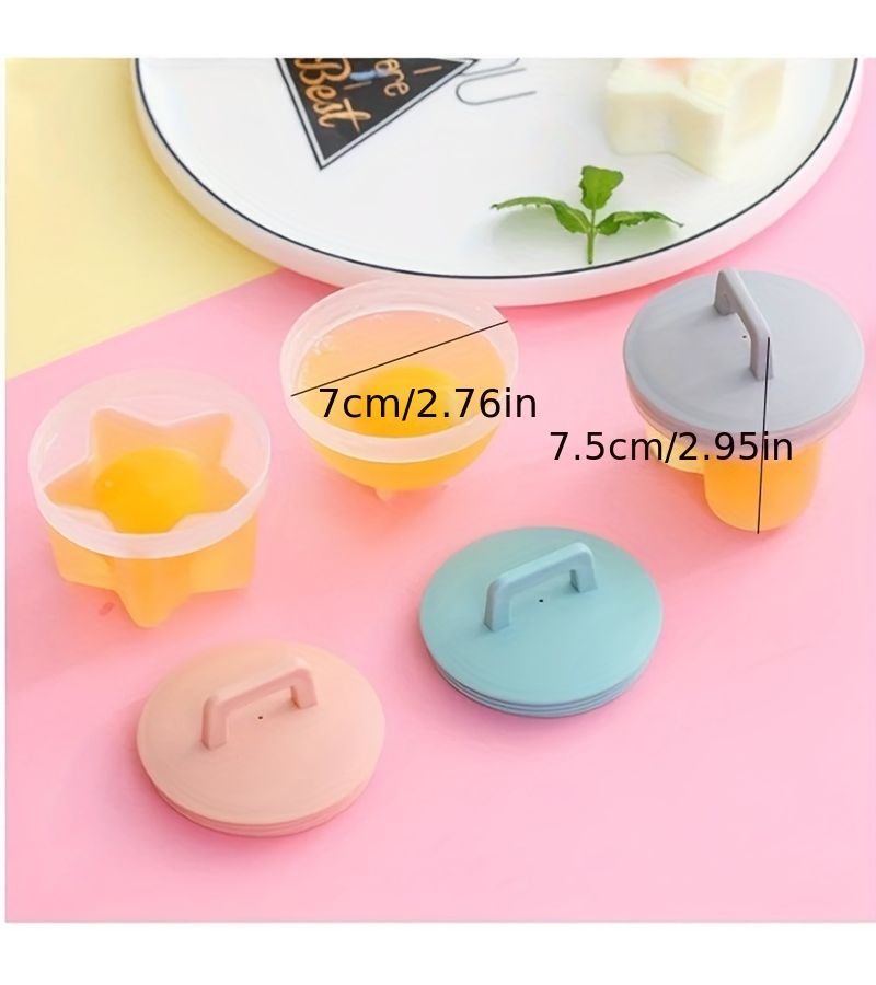 Cartoon Egg Mold Set For Creative Breakfast Kitchen Tool Blue Pattern - Image 5