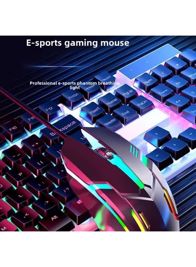 For Dell Mechanical Wired Mouse Gaming Desktop Computer Internet Cafe Special Notebook Office General-Color:Upgraded Model-black ★ Side Streamer  Sensitive And No Lag-Interface:Official Standard  - Image 2