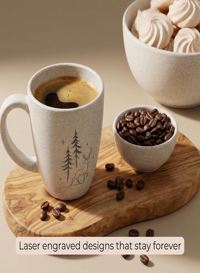 Mahaware Ecohome Coffee Mug, Set of 2, 300 ml, Made with Rice Husk & Bamboo Fibers, Microwave Safe, Coffee Cup, Matte Finish, Valentine Gift - Image 5