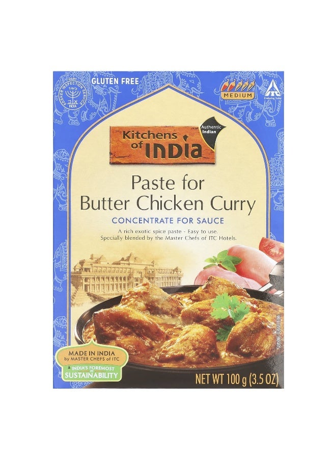 Kitchens of INDIA Kitchens of India, Paste For Butter Chicken Curry, Concentrate For Sauce, Medium, 3.5 oz (100 g)  - Image 1