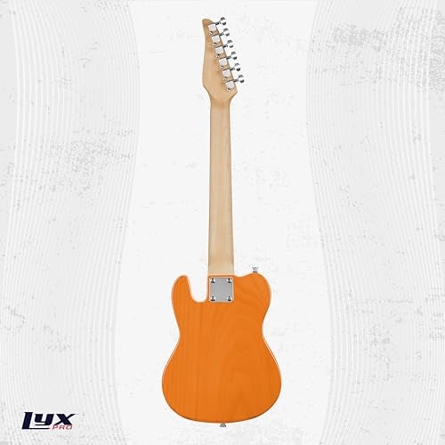 LyxPro 30 Electric Guitar TL Series FullSize Paulownia Wood Body 3Ply Pickguard CShape Neck Ashtray Bridge Quality Gear Tuners 3Way Switch VolumeTone Controls 2 Picks Included Mahogany - Image 3