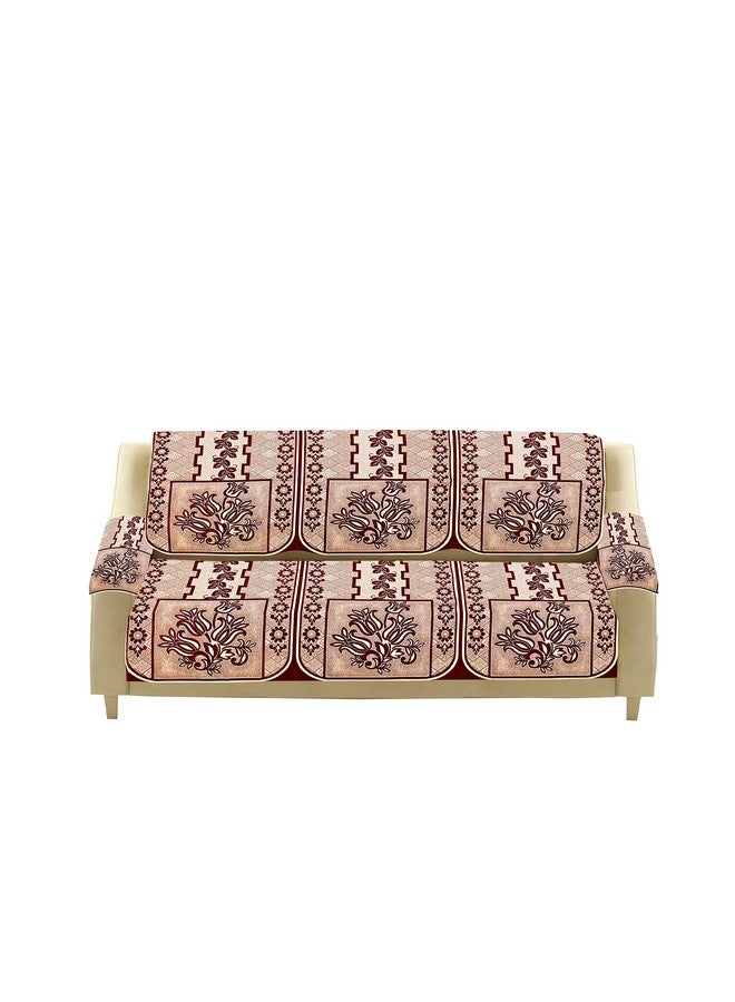 Dazzling DECOR Velvet Sofa Cover with Arm Cover and Cushion Covers Set of 5 Seater - Sofa Covers 3 Seater and 2 Seater Full Cover Set for Couch Seat - Heavy Fabric Sofa Slip Protector, 1001_Maroon - Image 4