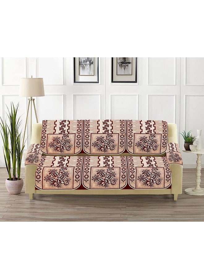 Dazzling DECOR Velvet Sofa Cover with Arm Cover and Cushion Covers Set of 5 Seater - Sofa Covers 3 Seater and 2 Seater Full Cover Set for Couch Seat - Heavy Fabric Sofa Slip Protector, 1001_Maroon - Image 3