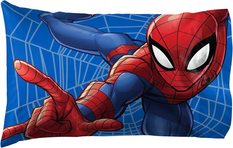 Jay Franco Kids Marvel Spiderman Reversible Pillowcase – Pillow Cover ONLY – 20 x 30 Inch Standard Size Super Soft with Double-Sided Design, Official Marvel Product - Image 1
