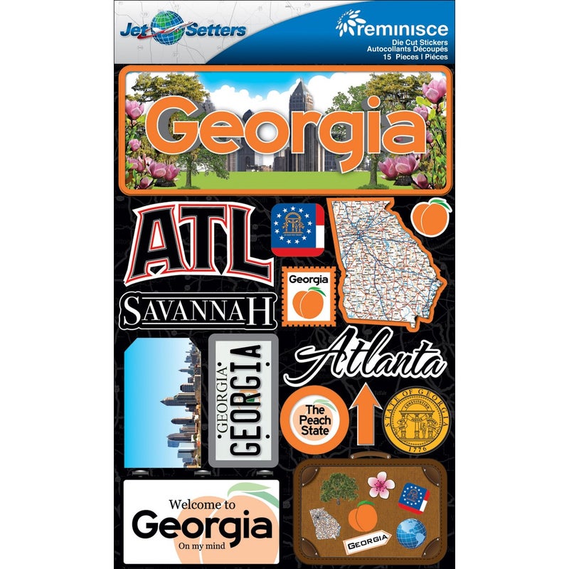 Reminisce Jet Setters 2 3-Dimensional Sticker, Georgia - Image 3