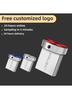 Generic Mini U Disk Car-mounted Hidden Anti-collision 64G USB Mini Large Capacity 128g Official Genuine Goods U Disk-Color:Blue-Capacity:64GB  - Image 2