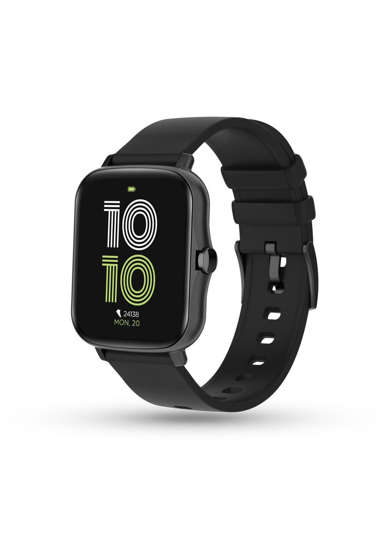 Pebble Spark 1.7" Bluetooth Calling Smartwatch for Men and Women, HD Display with SpO2, HR Monitoring - Jet Black  - Image 1