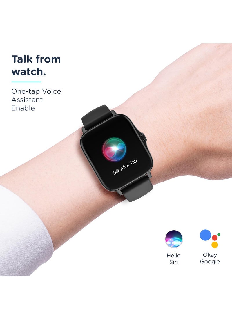 Pebble Spark 1.7" Bluetooth Calling Smartwatch for Men and Women, HD Display with SpO2, HR Monitoring - Jet Black  - Image 4