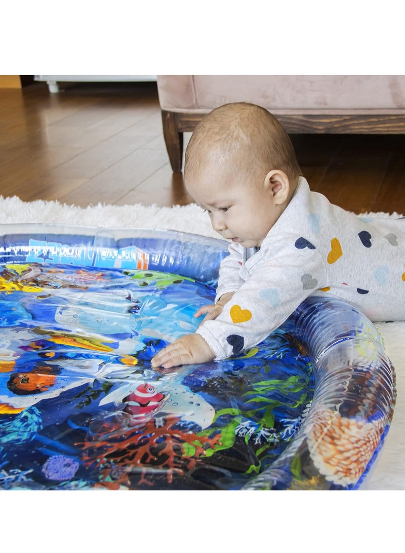 Baby Inflatable Water Mat, Water Play Mat, Baby Toys, Aquarium Mat, Promote Baby Motor And Sensory Development, Grow Through Play Sensory Stimulation Gifts For Infants Boys Girls, 41.3in - Image 2
