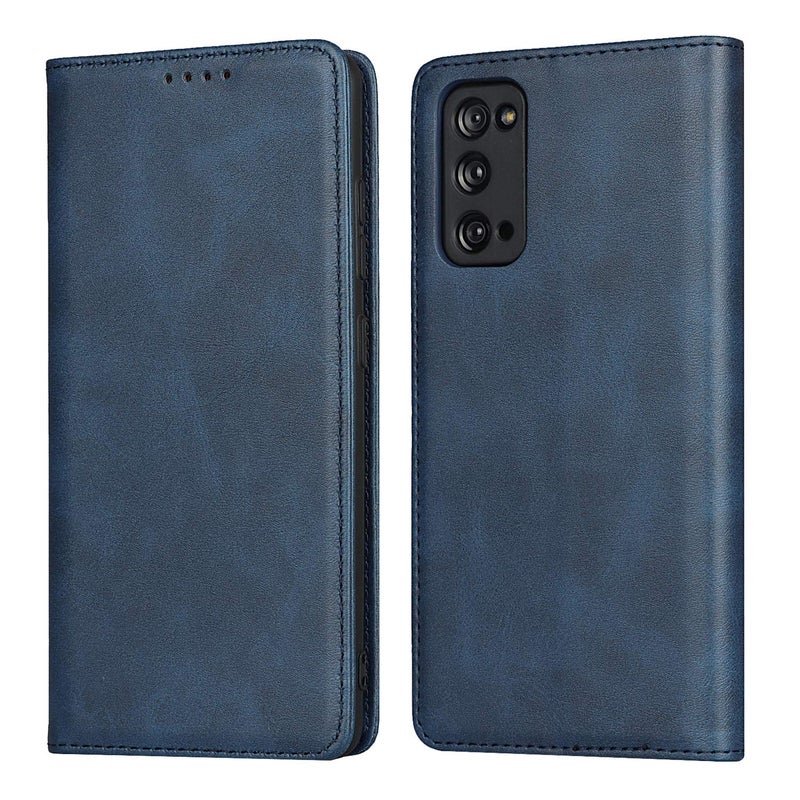 iCoverCase for Samsung Galaxy S20 FE 5G Wallet Case with Card Holder PU Leather Magnetic Case Kickstand Feature Shockproof Protective Flip Cover Case for Samsung S20 FE 5G  Blue - Image 1