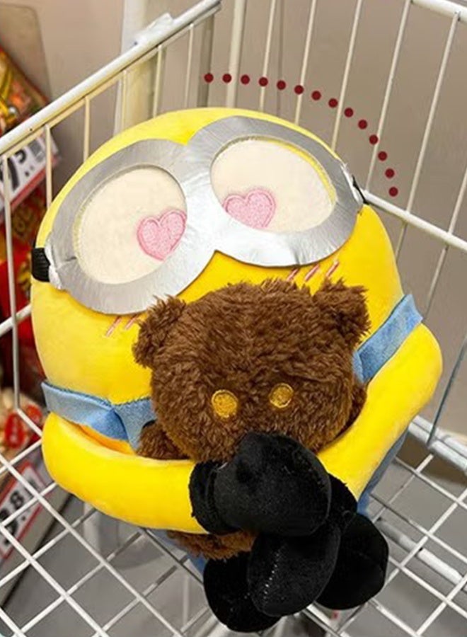 هالامودو حقير لي : لطيف قليلا حقيبة صفراء تحمل دمى الدببة أفخم لعبة - هدية عيد ميلاد ، مناسبة لتزيين غرفة نوم ، غرفة المعيشة ، طاولة ، ولكن أيضا مكتب ضروري لعبة الاسترخاء 25 سم - Image 3