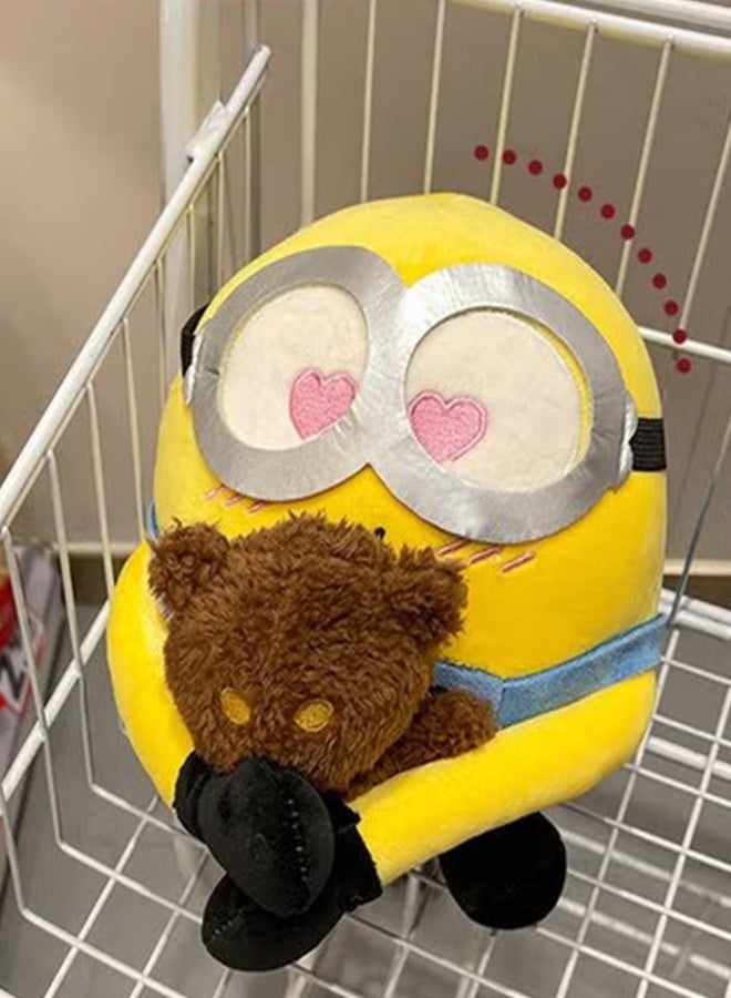 هالامودو حقير لي : لطيف قليلا حقيبة صفراء تحمل دمى الدببة أفخم لعبة - هدية عيد ميلاد ، مناسبة لتزيين غرفة نوم ، غرفة المعيشة ، طاولة ، ولكن أيضا مكتب ضروري لعبة الاسترخاء 25 سم - Image 2