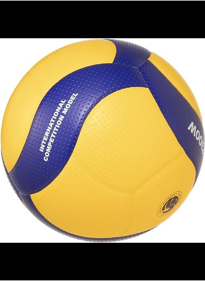 Mikasa - V300W-V Fiva Official Volleyball Competition Ball Size 5 Yellow/Blue - Image 1