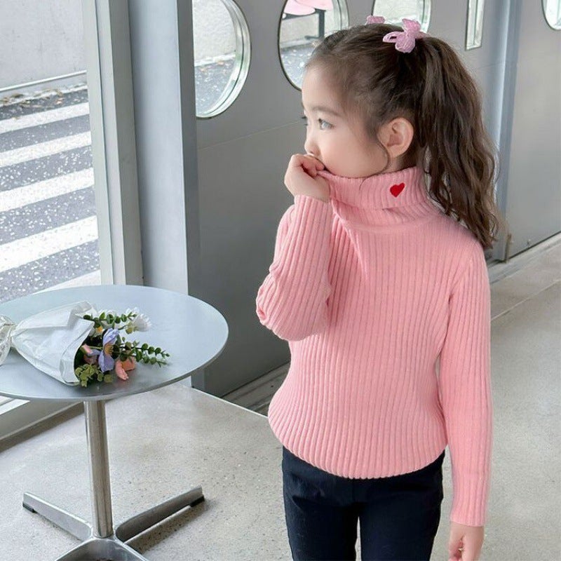 [ Girls Turtleneck Sweater Children'S Western Style Bottoming Sweater Baby Girl Autumn Wear - Image 4