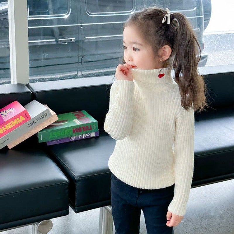 [ Girls Turtleneck Sweater Children'S Western Style Bottoming Sweater Baby Girl Autumn Wear - Image 5
