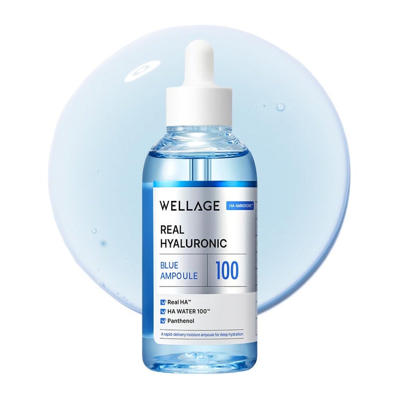 WELLAGE Real Hyaluronic Blue Ampoule 100 2nd Gen254 Fl Oz - Image 3