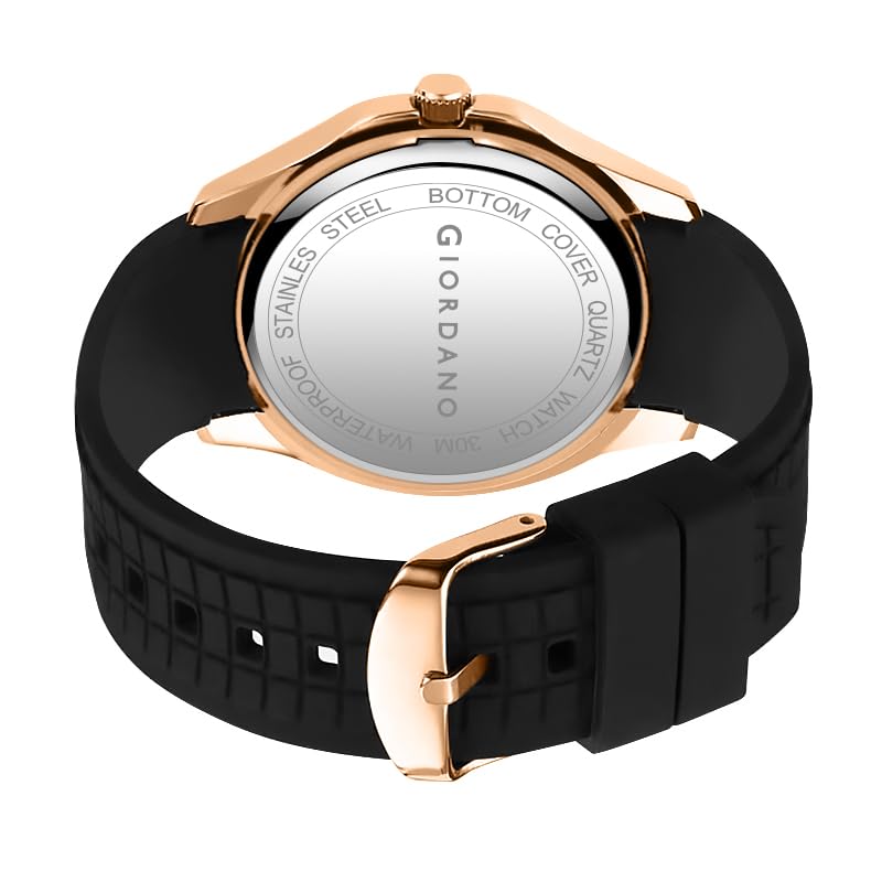 Giordano Precision and Comfort Analog Watch for Men with Textured Dial & Trendy Silicone Band - Image 5