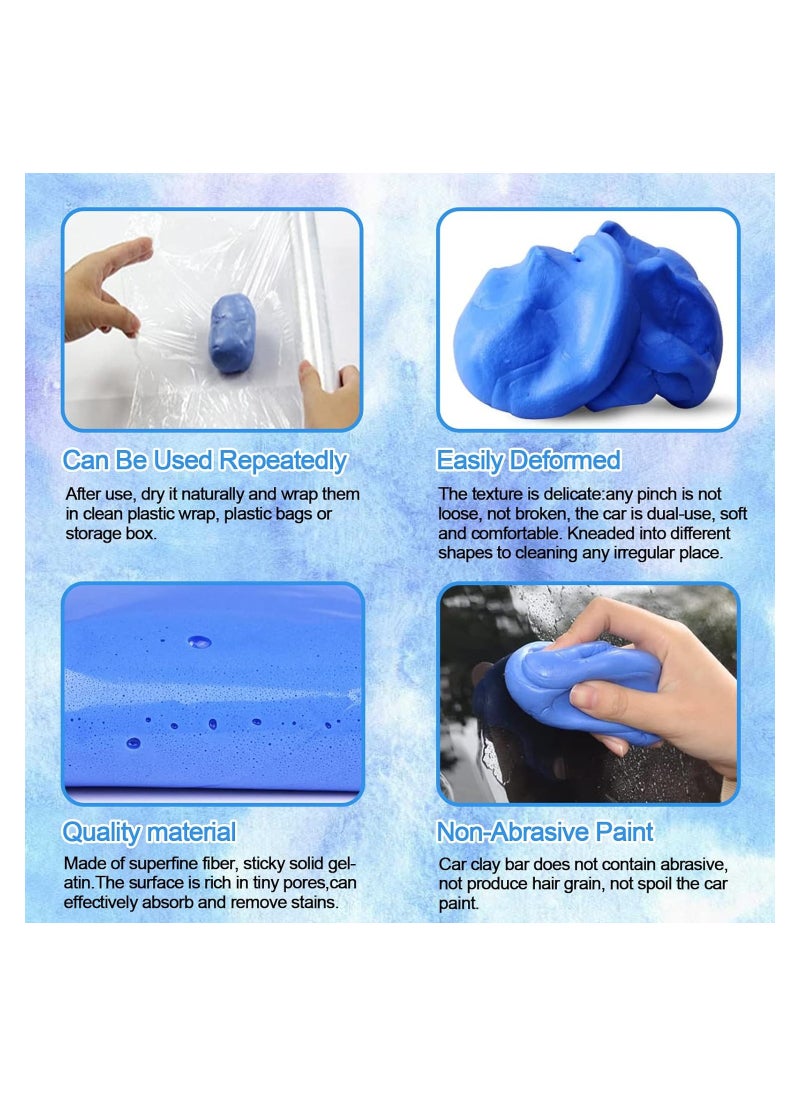 Dubkart Car Clay Bar 5 Pack 500g, Premium Grade Clay Bars Auto Detailing Magic Clay Bar Kit with Towel Clay Bar Cleaner with Washing and Adsorption Capacity for Car Wash Car Detailing Clean,RV,Glass Cleaning  - Image 4