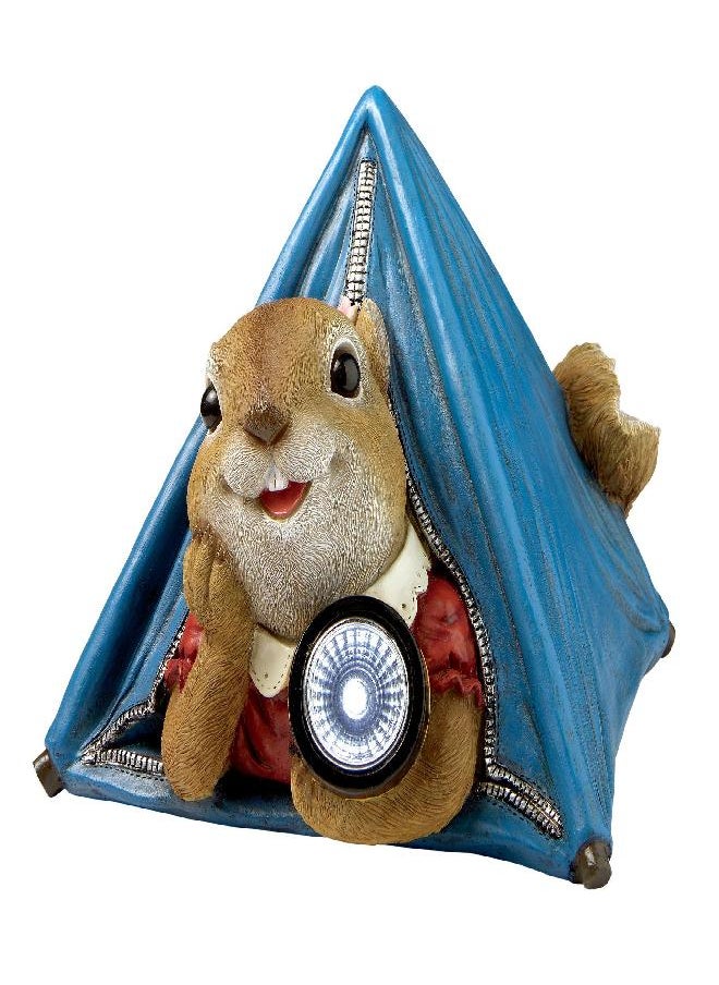 Design Toscano Design Toscano QM2811700 Backyard Camper Squirrel Solar Statue, full color  - Image 3