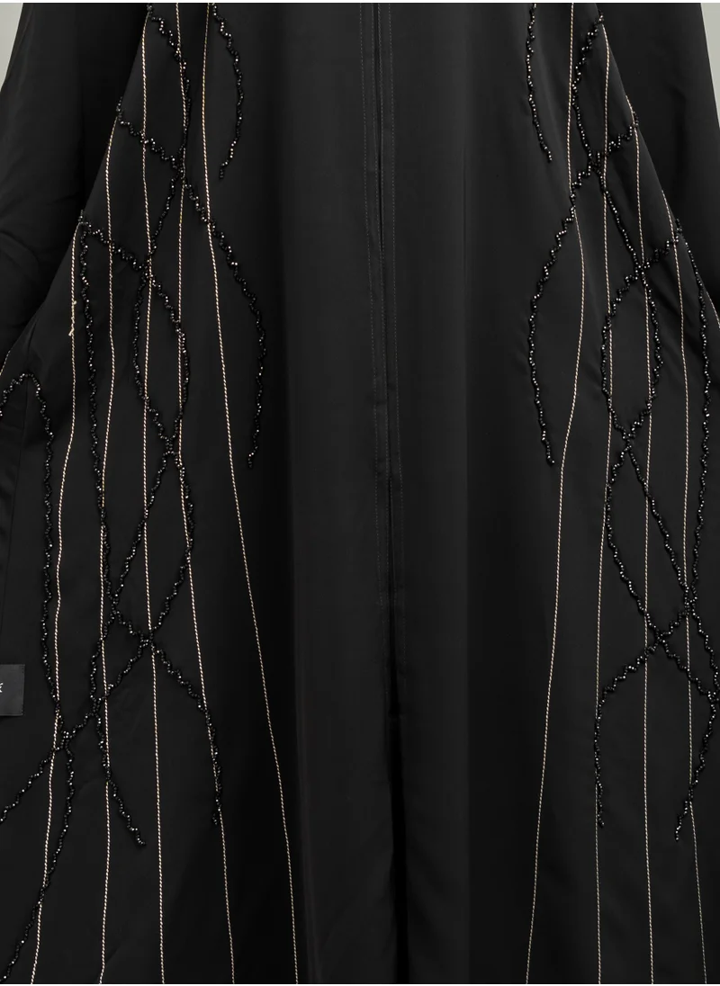 IKKXA Elegance Emboidery Emirati Abaya AIK5084