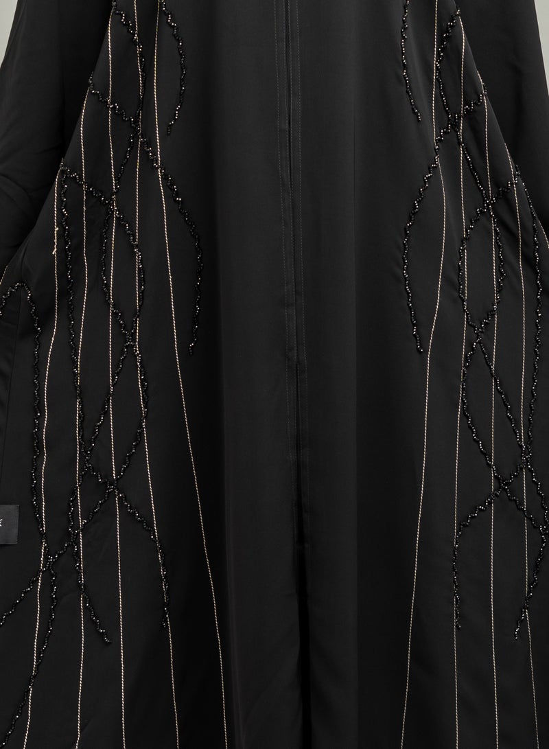 IKKXA Elegance Emboidery Emirati Abaya AIK5084 - Image 2