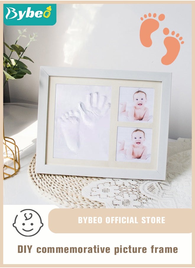Bybeo Baby Handprint and Footprint Maker Kit for Newborn Boys Girls, Infant Milestone Picture Frames for Toddlers, Best New Mom Gift - Foot Impression Photo Keepsake for Girl & Boy  - Image 2
