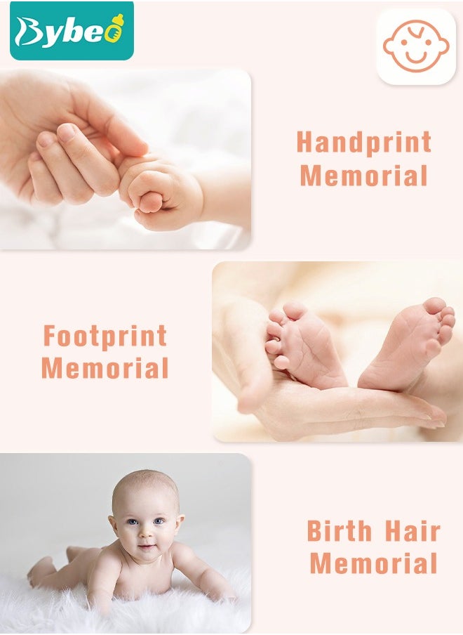 Bybeo Baby Handprint and Footprint Maker Kit for Newborn Boys Girls, Infant Milestone Picture Frames for Toddlers, Best New Mom Gift - Foot Impression Photo Keepsake for Girl & Boy  - Image 3