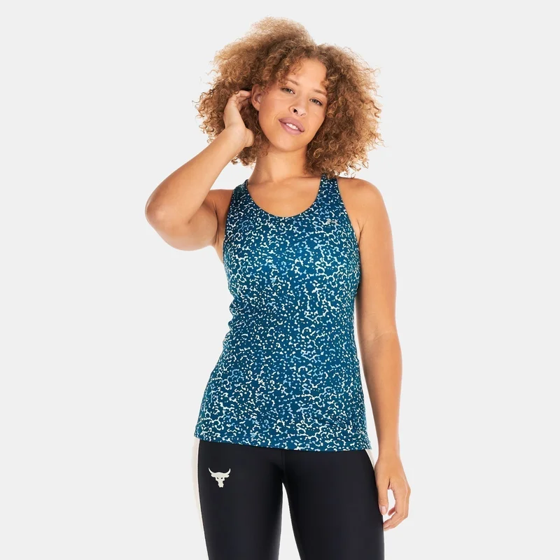 اندر ارمر بلوزة نسائية بدون أكمام بطبعة حرارية