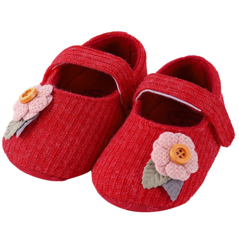 Infant Soft Sole Princess Shoes 0-1 Year Red 
