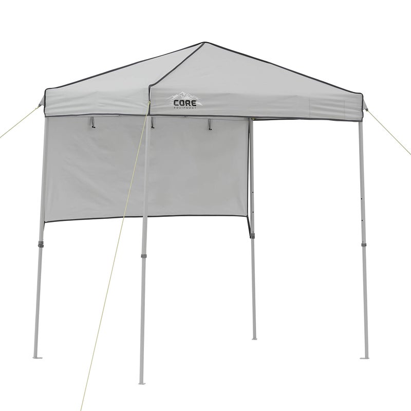 Core Instant Straight Leg Canopy Tent with Adjustable Sun Wall, 6 ft x 4 ft , Gray - Image 1