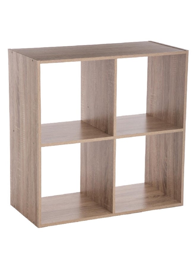 Five Simply Smart 4-Compartment Mix N Modul Wooden Storage Shelf Brown 67.5 x 67.5 x 32 cm 138908  - Image 1