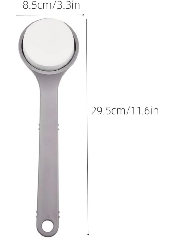 meayul Bath Brush 2 Pack Back Scrubber and Lotion Applicator with Long Handle for Exfoliating and Moisturizing - Image 2