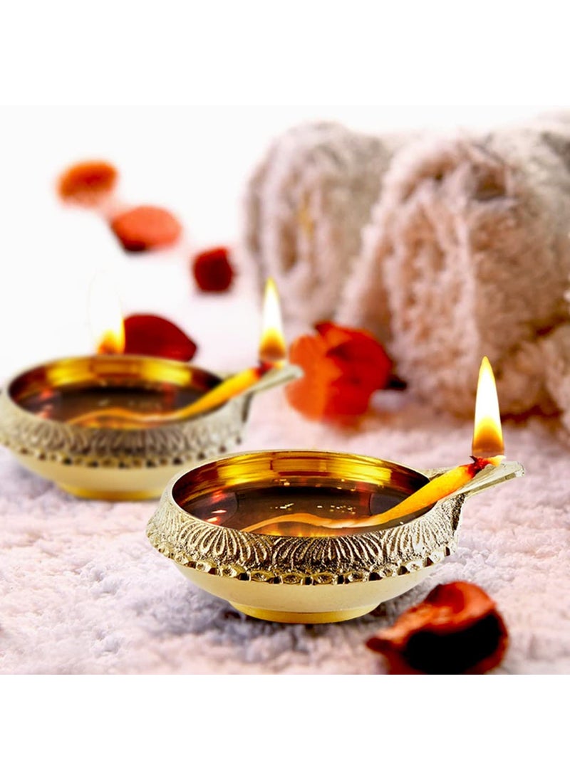 DOKCHAN Dokchan Brass Kuber Diyas Oil Lamps on Turtle Stand for Puja Room Decoration and Diwali Festival Size 15 Inch Pack 07  - Image 4