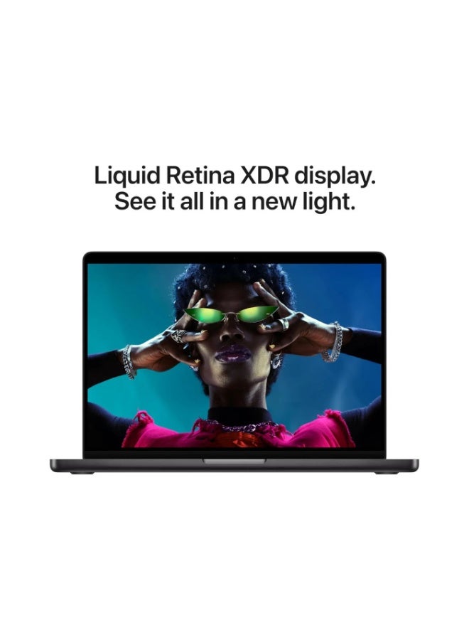 ابل  MacBook Pro| 14 Inch Display | Apple M5 Chip | 10-Core CPU And 10-Core GPU | 24GB RAM | 512GB SSD | macOS | English Keyboard | International Version | English Space Black English Space Black - Image 4