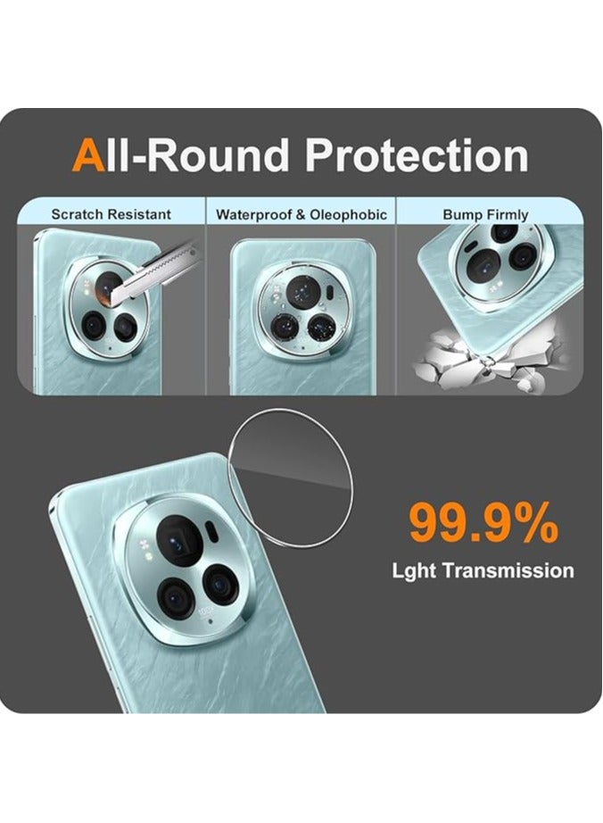 Honor Magic 6 Pro 5G Tempered Glass, 3-Pack Screen Protector  3-Pack Camera Protector, 9H Hardness Scratch-Resistant Tempered Glass Protector, HD Clear - Image 3
