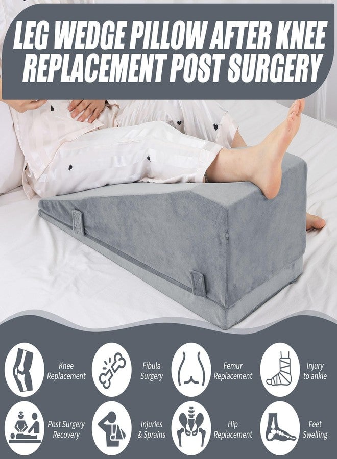 ROYALAY Leg Elevation Pillows for After Surgery, Adjustable Height Knee Surgery Recovery Equipment, Knee Replacement Recovery Aids for Hip Ankle Pain Relief Patent Pending, Single Leg - Image 4